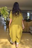 Made in Italy Paulo Pillow Cotton Shirt Dress Dirty Olive